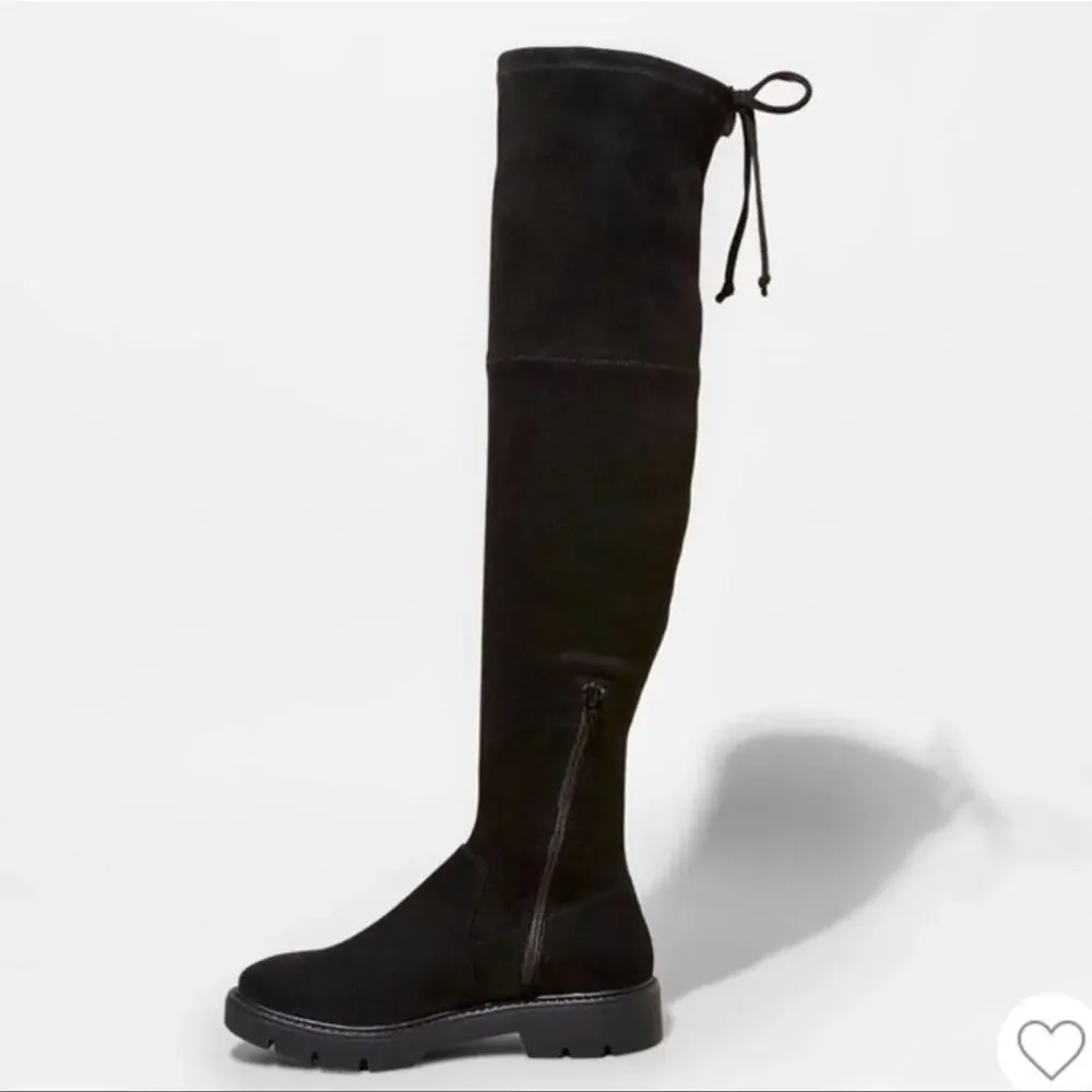 Over The Knee Womens Boots Size 5.5 A New Day Women's Saoirse Black NWT